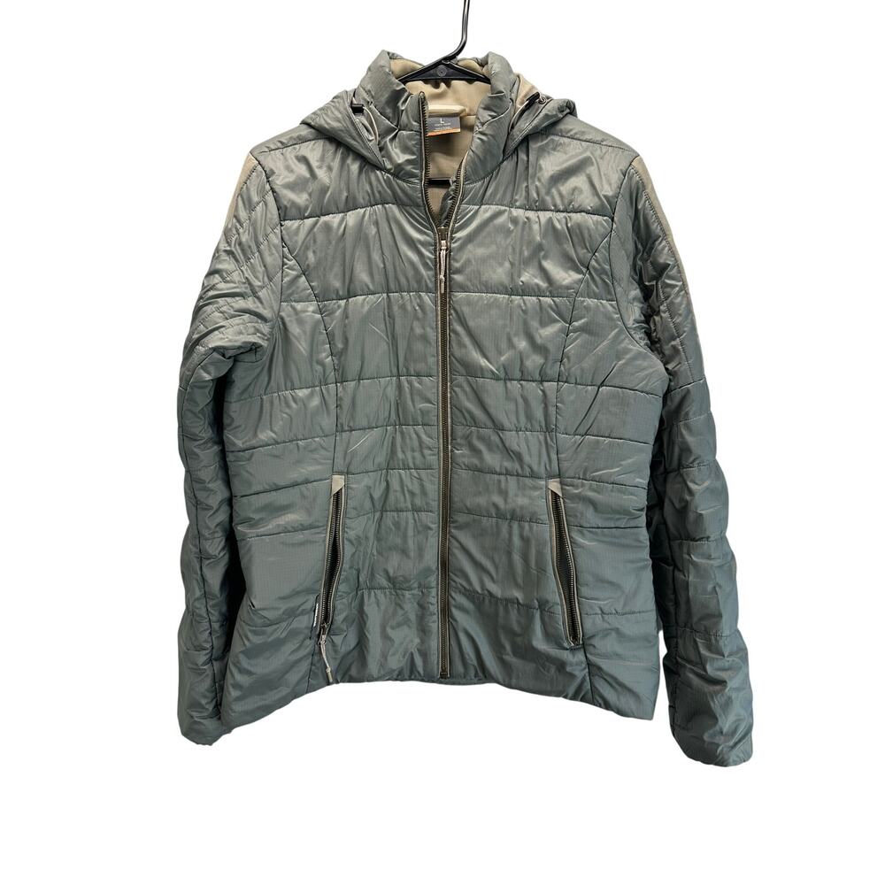 Icebreaker Women's Merinoloft Stratus Jacket Gray Large Puffer Wool
